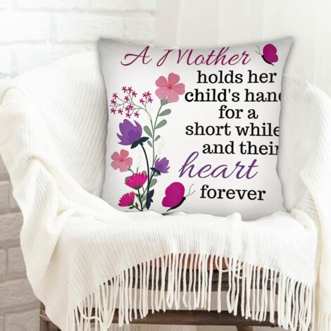 Housse de coussin décorative salon cachée zippée pour mariage, anniversaire, la Saint-Valentin, la Fête des Mères et des Pères