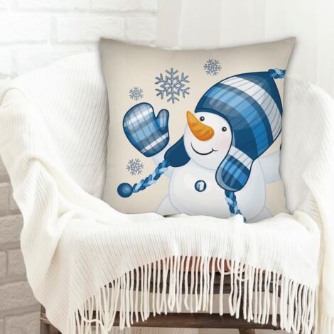 Housse de coussin décorative salon maison douce confortable pour Noël, la Saint-Valentin, anniversaire