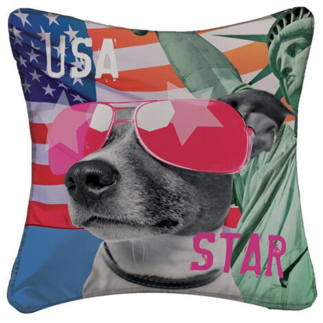 Housse de Coussin "Doggy Star" 40x40cm Multicolore
