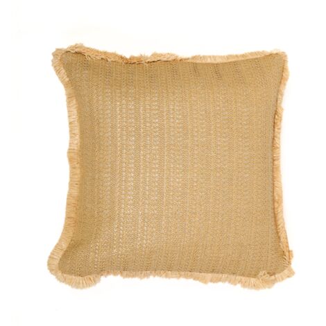 Housse de coussin effet raphia - Carré - 45x45cm - Uni