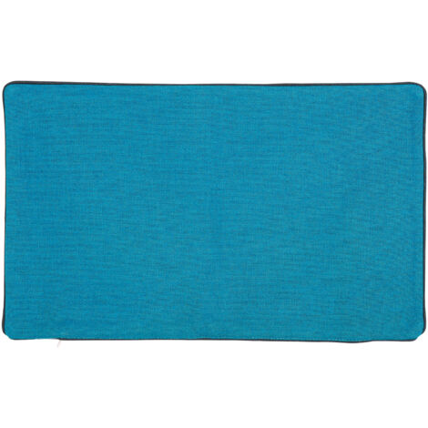 Housse de coussin en coton et chanvre Bleu 30x50 cm
