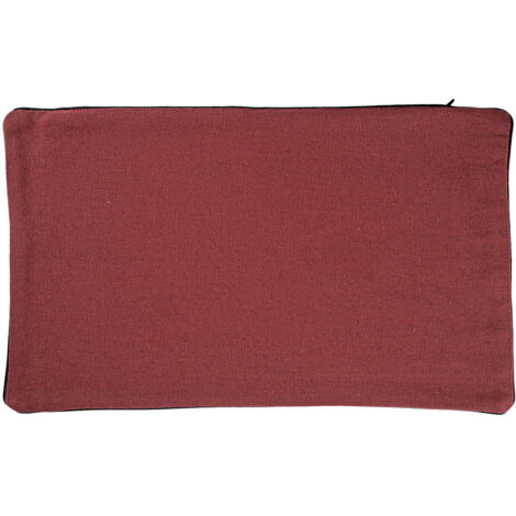Housse de coussin en coton et chanvre Rouge 30x50 cm