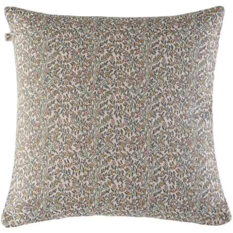 Housse de coussin en Jacquard motif floral MAHARA