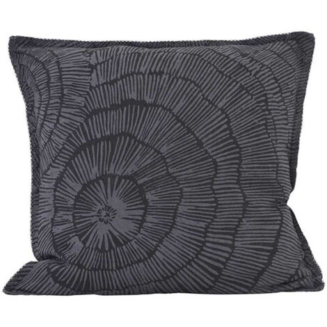 Housse de Coussin en Lin Gris clair et foncé 50 x 50 cm