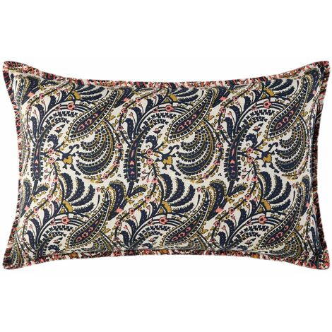 Housse de coussin en Métis coton et lin à motif paisley PADMA
