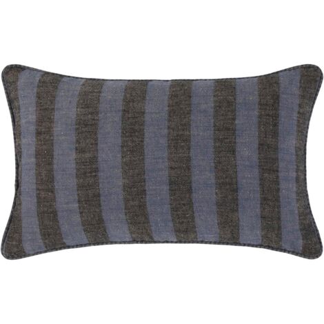 Housse de coussin en Métis coton lin rayé TANGUY