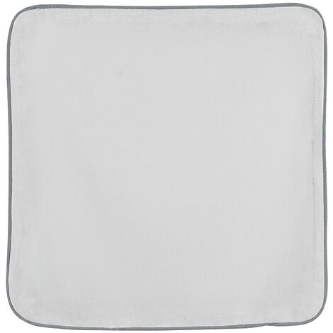 Housse de coussin en poly/lin Blanc cassé 40x40 cm