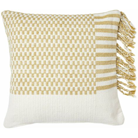 Housse de coussin en Tissage de coton bicolore FARIK
