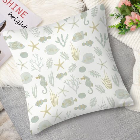 Housse de coussin éponge vintage, mer