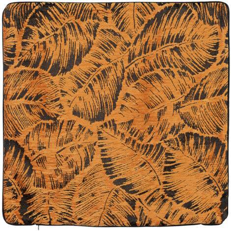 Housse de coussin esprit jungle tropicale Marron Clair 40x40 cm