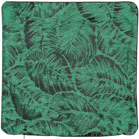 Housse de coussin esprit jungle tropicale Vert 40x40 cm