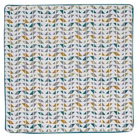 Housse de Coussin Esprit "Triangulaire" Blanc 40x40 cm