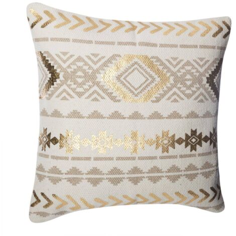 Housse de coussin Etnik beige 40x40cm - Atmosphera créateur d'intérieur