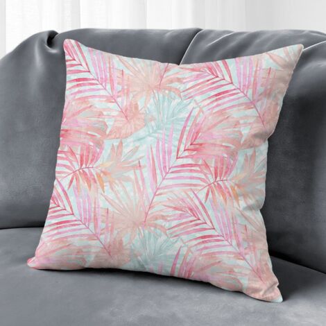 Housse de coussin extérieur fleurs été, décoration chaise banc,40×40cm