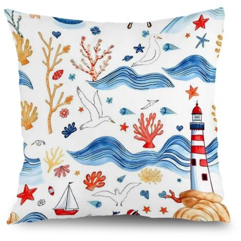 Housse de coussin extérieur floral, décoration maison moderne,40×40cm