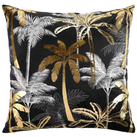 Housse de Coussin "Feanor" 60x60cm Noir & Or