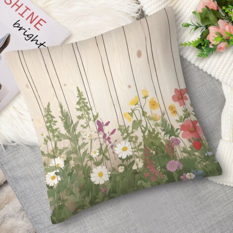 Housse de coussin fleurs à pois, mignon