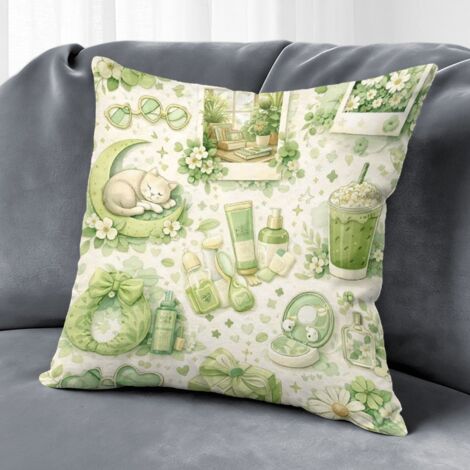 Housse de coussin fleurs décoratives, décoration maison moderne,50×50cm