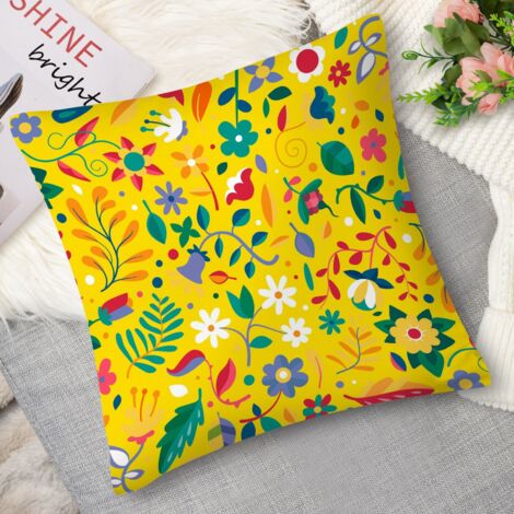 Housse de coussin fleurs des champs, nature