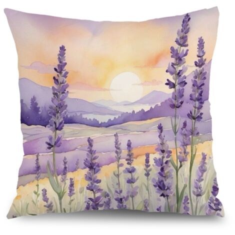 Housse de coussin fleurs feuilles vertes, décoration salon rustique,40×40cm