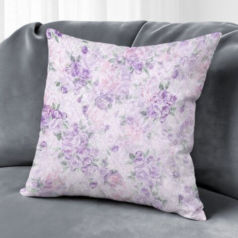 Housse de coussin fleurs feuilles vertes papillon, décoration canapé-lit salon intérieur,40×40cm