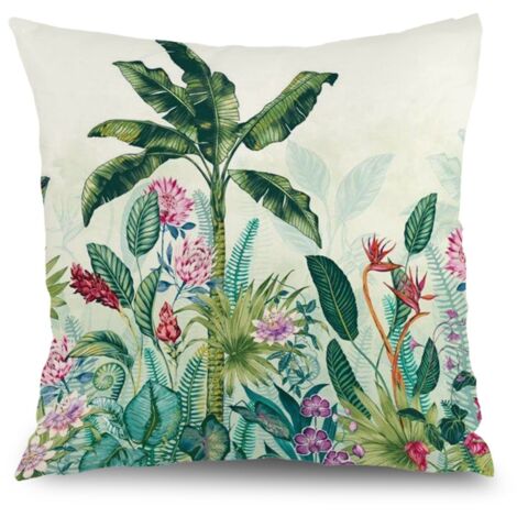 Housse de coussin fleurs jardin, décoration maison extérieur,50×50cm