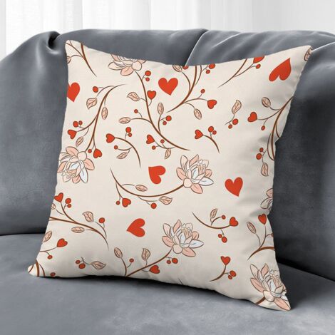 Housse de coussin fleurs jardin, décoration maison intérieure,40×40cm