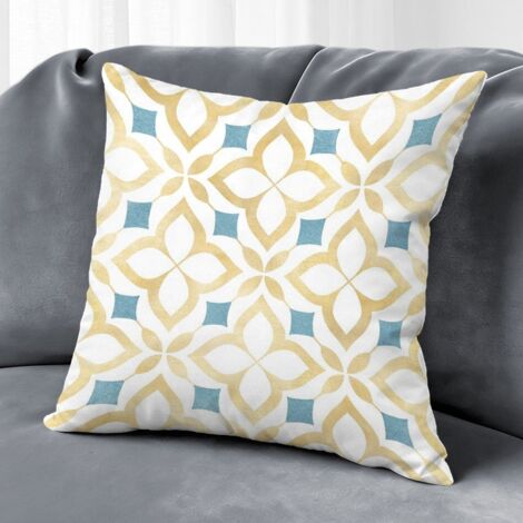 Housse de coussin fleurs jardin, décoration salon intérieur extérieur,50×50cm