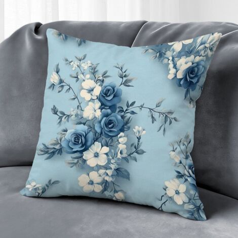 Housse de coussin fleurs naturelles, décoration maison moderne,45×45cm
