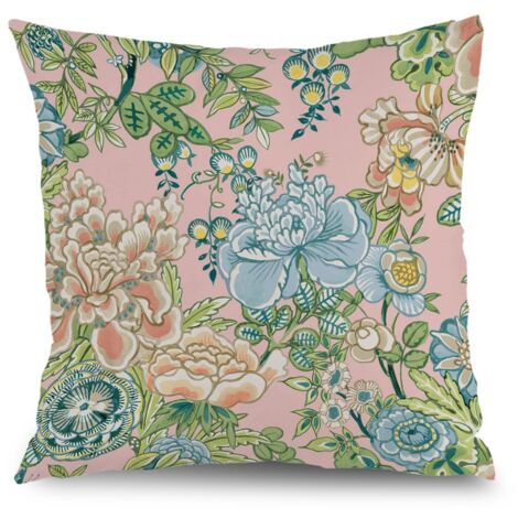 Housse de coussin fleurs papillon, décoration maison rustique,40×40cm