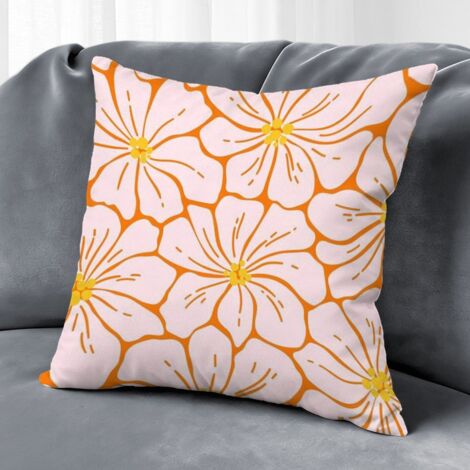 Housse de coussin fleurs printemps, décoration maison élégante,40×40cm
