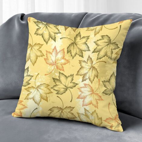 Housse de coussin fleurs printemps, décoration maison style rustique,50×50cm