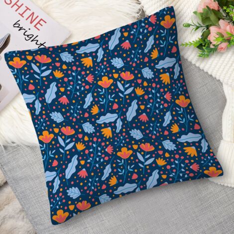 Housse de coussin fleurs saisonnières