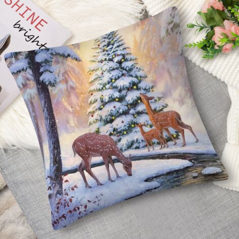 Housse de coussin flocons de neige, 40x40 cm