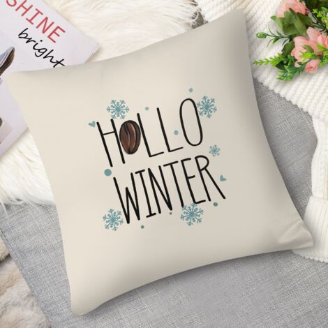Housse de coussin flocons dorés, gnome chic