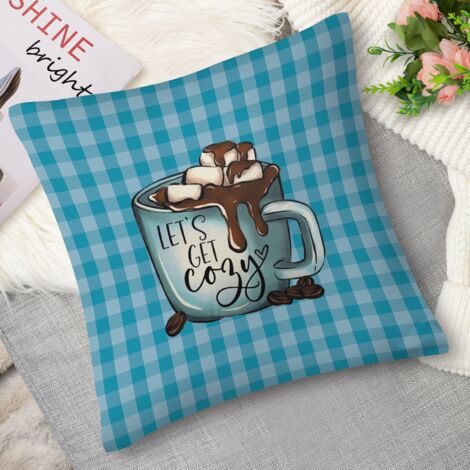 Housse de coussin flocons et gnome chic