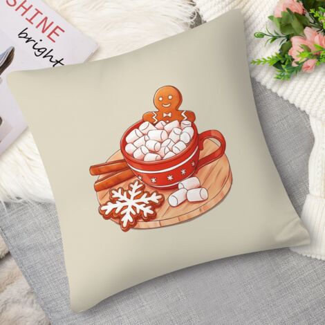 Housse de coussin flocons géométriques, gnome