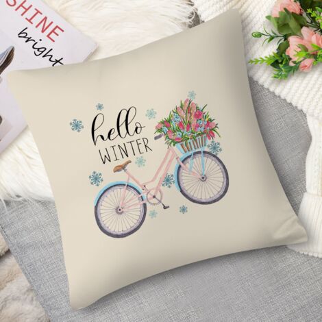 Housse de coussin flocons texturés, gnome