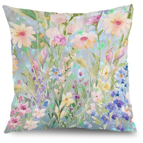Housse de coussin floral coton papillon, décoration canapé-lit maison,40×40cm
