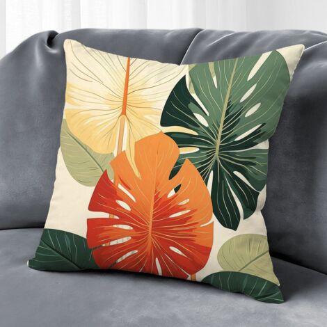 Housse de coussin floral été, décoration maison intérieur extérieur,40×40cm