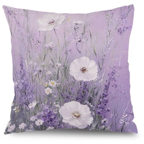 Housse de coussin floral été, décoration maison intérieure,50×50cm