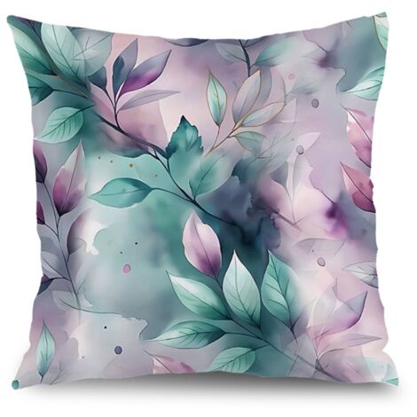 Housse de coussin floral été, décoration terrasse salon,40×40cm