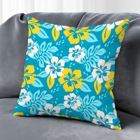 Housse de coussin floral jardin, décoration terrasse canapé-lit,40×40cm