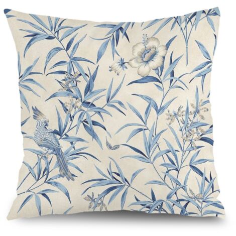 Housse de coussin floral papillon, décoration canapé extérieur ,40×40cm