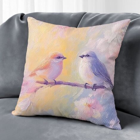 Housse de coussin floral papillon, décoration maison rustique,45×45cm