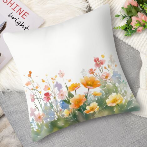 Housse de coussin florale vintage, rétro