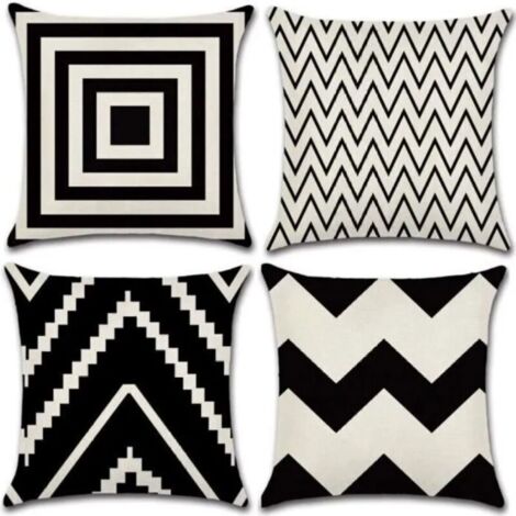 Housse de Coussin Géométrique Motif Taie d'oreiller pour Canapé Maison Salon Chambre Décoration D'intérieur,45x45cm