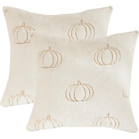 Housse de coussin Halloween, plusieurs petites paillettes citrouilles, 45 x 45 cm, taies d'oreiller double face en peluche pour Thanksgiving, pour canapé, salon, maison, extérieur, décoration de fête,