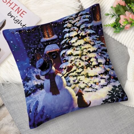 Housse de coussin hiver douillet