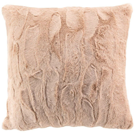 Housse de Coussin Imitation Fourrure "Foxy" 40x40cm Sable